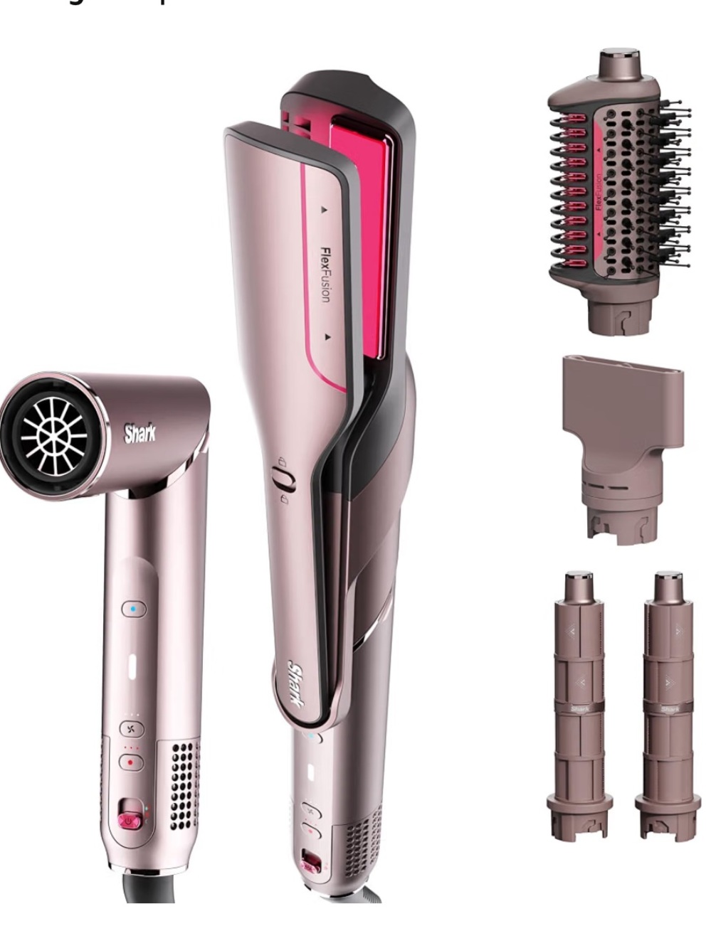 Shark flex fusion straightener set